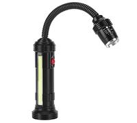 LED Zoom Machine Tool Working Light, 10W High Brightness USB Rechargeable Work Lamp, 800 Lumens with 360° Flexible Gooseneck and Strong Magnetic Base for Lathe CNC Auto Repair Gara