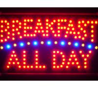 led139-r Breakfast All Day Led Neon Sign WhiteBoard