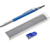 Leda Mechanical Pencil set with 1 cases of lead refil and sharpener for professional or fun drawing and sketching and mixed media art (Graphite) (Black Graphite)