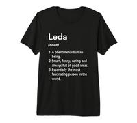 Leda Name Definition Dictionary Premium T-Shirt