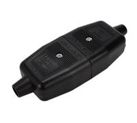 LEDANGEL Inline Plug Socket Connector Set - 2-Pin Male & Female Rewireable Plugs - 250V 10A Screw Terminal with Snap-Lock & Gold-Plated Pins - Black/White/Orange (2 PIN BLACK)