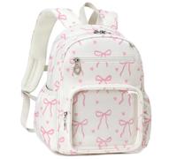 LEDAOU Children's Backpack Girls Nursery Backpack Cord with Chest Strap Backpack for Children 2-4 Years, Love Butterfly Knot - Beige, Für 2-4 Jahre (12″ hoch, kein Platz für A4-Ordner), Casual