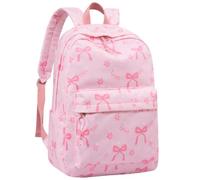 LEDAOU Kids Backpack for Boys Girls Preschool Kindergarten Elementary School Bookbag Toddler School Bag with Chest Strap, Bow Flower Pink, S, Kids Backpack