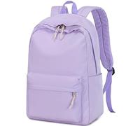 LEDAOU School Backpack Teen Girls Lightweight Bookbag Elementary Middle School Backpacks College Laptop Bag Travel Daypack, Solid Purple, L, Backpack