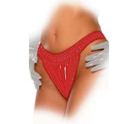 Ledapol - Erotic shiny lacquer strap string ouvert in various colors