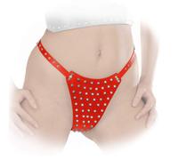 Ledapol - Real Leather Panties/String With Shiny Studs IN Various Colours