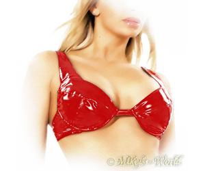 Ledapol - Sharp Shiny Full Bust Vinyl Bra In Various Colors