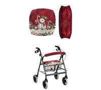 LedBack Christmas Snowman Washable Rollator Walker Seat and Backrest Covers Protection Cover for Rollator Walker with Seat Dust Cover Rollator Accessories Machine