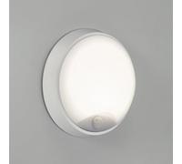 LEDBRITE 10W IP65 LED Round Bulkhead Light with PIR Motion Sensor, 3CCT 3000K - 6000K, White Wall or Ceiling Mounted Outdoor Security Light for Hallways, Corridors, Sheds & Workshops