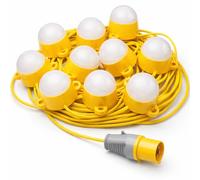LEDBRITE 110V Site Lighting LED Festoon Rope Light Kits IP44 6500K 20M 50W for Site Lighting, Commercial Sites, Factories, Warehouses and More...
