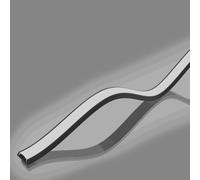 LEDBRITE Bendable Profile 2M / 6.6FT LED Black Surface Channel ALP1806-Black Curved Profile with Cover. Channels and Diffusers with End Caps (Pack of 6)