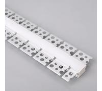 LEDBRITE Flexible Plaster in Aluminium Profile 2M / 6.6FT LED Bendable Aluminium Profile for LED Strip, Channels Diffusers with End Caps and Mounting Clips Plaster ALP5213 (Pack of 3)