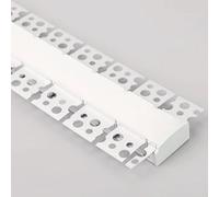 LEDBRITE Flexible Plaster in Profile 2M / 6.6FT LED Aluminium Channel Bendable Aluminium Profile for LED Strip - Channels Diffusers with End Caps and Mounting Clips Plaster ALP6114 x 5 Pack