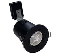 LEDBRITE LED Fire Rated Downlight Twist Lock Cast 6w Dimmable Warm White GU10 Recessed Ceiling IP20 Matte Black