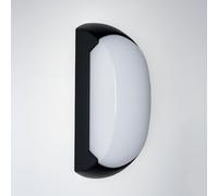 LEDBRITE MASSIF 12W Outdoor LED Bulkhead Light, IP65 Rated, 3-CCT Switchable, Dual Trim (Black & White), Polycarbonate Housing