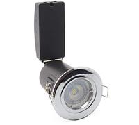 LEDBRITE Pack of 10 x GU10 Fir Dimmable LEDs Downlight in Polished Chrome + 6.5 Watt Cool White LED