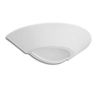 LEDBURY Plaster Wall Light, Paintable, Large Half Moon, E14 | Large fully paintable plaster uplighter, E14 lamp holder, up/down light effect, indoor use.