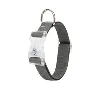 LedDog Reflective Collar with Adjustable Pure Cotton and Elastic Dog Collar Suitable for Accessories for Small Medium Large Dogs(Dark grey,(36-50) CM)