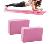 LEDDP Yoga Blocks, 2pcs Pink, High Density Foam, Non-Slip, Support for Yoga & Pilates