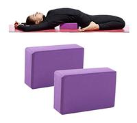LEDDP Yoga Brick Dance Blocks Yoga Blocks Yoga Starter Kit Yoga Support Blocks Pilates Blocks High Density Foam Block Support Deepen for Yoga purple,2pcs