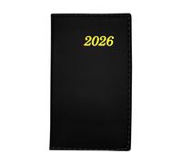 Leddy Living 2026 Weekly Diary 8.5 x 14 cm Soft Touch Cover Eco Friendly Unbleached Paper Elegant and Functional Design from January to December in Italian (Black)