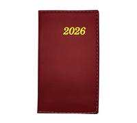 Leddy Living Bordaux 2026 Weekly Planner 10.5 x 18.5 cm Soft Touch Cover Eco Friendly Unbleached Paper Elegant and Functional Design from January to December in Italian