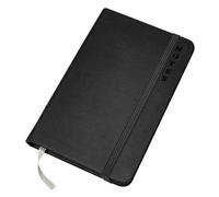 Leddy Living DIN A5 Notebook 21 x 14.5 cm Lined - Soft Touch Premium Cover, 160 Pages, Thick Paper 80 gsm - Elegant Notebook Ideal for Office, School and Gift (Black_01)