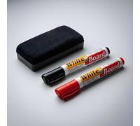 Leddy Living Set of 2 Marker Eraser Writing Fluid Fast Drying Streak-free Cleaning Ideal Office School Home (Black+Red)