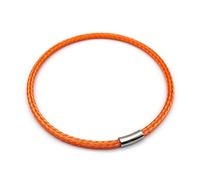 Leddy Living Women's Braided Cord Bracelet 20/21 cm Elegant Colours - Infinite Friendship Bracelet Gift Idea for Girls and Mothers Wrist and Ankle Jewellery, 20-21 cm, Orange, Nomination 03