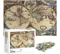 Ledeak 1000-Piece Jigsaw Puzzle: Ancient Atlas - Advanced, Antique Style for Ages 12 and Up