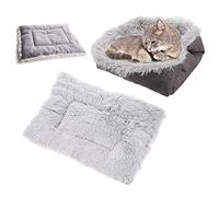 Ledeak Cat Cushion Bed, Plush Pets Puppy Kitten Small Dog Super Soft Warm Washable Foldable Sleeping Bag House Pads Thermal Mat Blanket for Basket Carrier Indoor Outdoor Toy (Grey)
