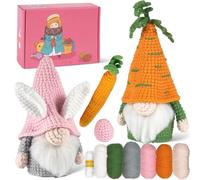 Ledeak Crochet Kits for Beginners Adults, Rabbit Carrot Crochet Kit, Animal Crochet Hooks Set, Kids Knitting Starter Kit with Step-by-Step Video Tutorials for DIY Craft Creations (Rabbit)