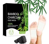 Ledeak Detox Foot Patches, 10pcs Natural Bamboo Vinegar Ginger Powder Deep Cleansing Foot Pads for Stress Relief, Deep Sleep, Toxin Removal, Blood Circulation