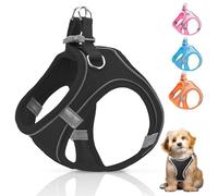 Ledeak No Pull Dog Harness, Highly Reflective Dog Harnesses, Breathable Comfort Anti Pull Dog Harness, Adjustable Lightweight Dog Harness with Strong Buckle for All Dog Breeds (Obsidian Black, L)