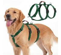 Ledeak No Pull Dog Harness, Lightweight Escape Proof Dog Vest with Padded Lift Handle, Adjustable Anti-Pull Pet Vest for Medium and Large Dogs Outdoor Training Walking (Dark Green, L)