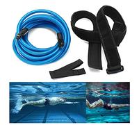 Ledeak Swimming Resistance Belt, Swim Training Belt Stationary Swim Bungee Training Rope Strength Training Cords Resistance Bands, Swim Harness Static Swimming Belt for Adult Kids Beginners
