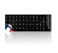 LEDELI Keyboard Stickers - AZERTY French Layout, Black, Silicone, PC, Laptop, Notebook