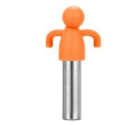 Leden Tea Infuser Cute Tea Strainer for Loose Leaf Tea Stainless Steel Fine Mesh Tea Ball Steeper with Silicone Lid for Mug and Cup, Orange