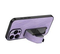 Leder Handyhülle für iPhone 16 Pro Max/16 Pro/16 Plus/16, Leichter Luxus Galvanisierte Hülle mit Handgelenkband KameraSchutz Hülle,Lila,16 Purple