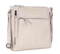 LEDERBUCK Grace Soft Napa Real Leather Large Cross body handbag-Double Zip Premium Sling Crossover Shoulder Bag for Women, Cream, L, Crossbody Bag