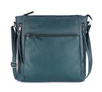 LEDERBUCK Grace Soft Napa Real Leather Large Cross body handbag-Double Zip Premium Sling Crossover Shoulder Bag for Women, Teal, L, Crossbody Bag