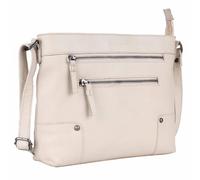 LEDERBUCK Mia Soft Real Leather Womens Crossbody Handbags and Purses-Triple Zip Premium Sling Crossover Shoulder Bag, Cream, Crossbody Bag
