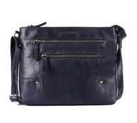 LEDERBUCK Mia Soft Real Leather Womens Crossbody Handbags and Purses-Triple Zip Premium Sling Crossover Shoulder Bag, Navy, Crossbody Bag
