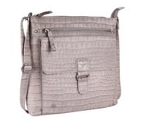 LEDERBUCK Shirley Large Soft Real Leather Womens Crossbody Handbags and Purses-Triple Zip Sling Crossover Shoulder Bag, Taupe, Crossbody Bag