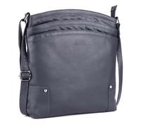 LEDERBUCK Terry Large Soft Real Leather Womens Crossbody Handbags and Purses-Triple Zip Premium Sling Crossover Shoulder Bag, Imperial Navy, Large Crossbody Bag