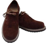 Lederhosen Shoes for Men, Authentic Genuine Leather German Lederhosen Men Shoes, Oktoberfest Outfit Shoe (Dark Brown, 8)