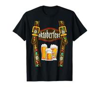 Lederhosen Suspenders Oktoberfest Bavarian Munich Beer Mens T-Shirt