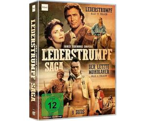 Lederstrumpf Saga - Zwei Abenteuerserien mit insgesamt 30 Folgen nach den Büchern von James Fenimore Cooper auf 9 DVDs - Ein Highlight für jeden Fan des Physischen Mediums