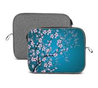 LEDFCVSU 13inch Laptop Case, Spring Japanese Cherry Blossoms Snowflake Laptop Sleeve