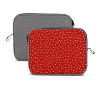 LEDFCVSU 14inch Laptop Case, Red Polka Dots Snowflake Laptop Sleeve